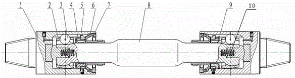 Ball cage type cardan shaft for screw drilling tool