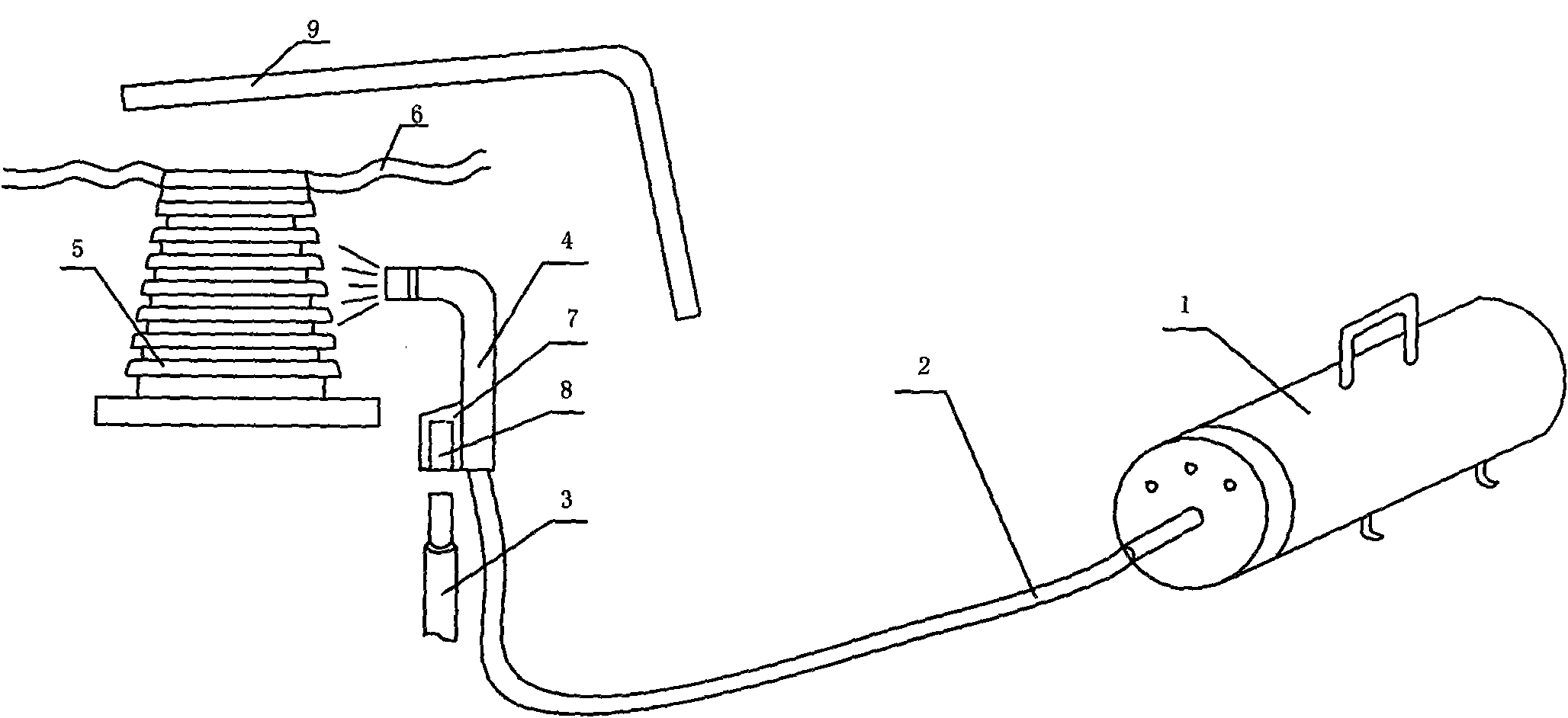 Power high-tension porcelain insulator snow-blowing and deicing device