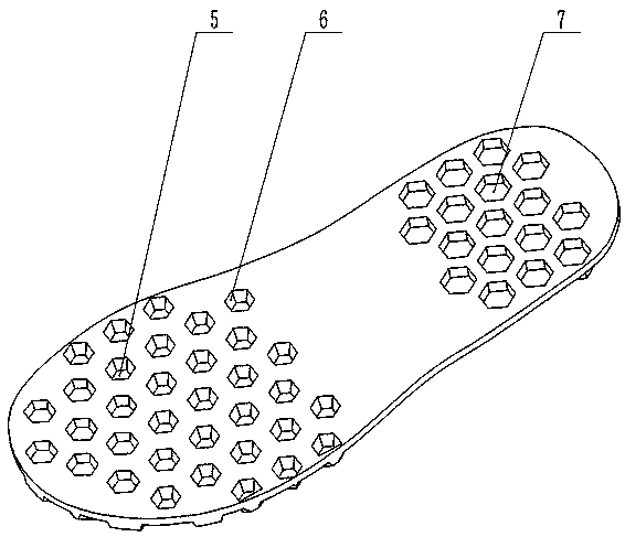 Efficient cushioning bionic sneaker outsole