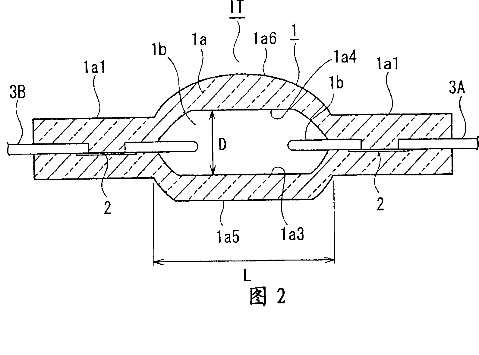 Metal halide lamp, lighting device for metal halide lamp and headlight