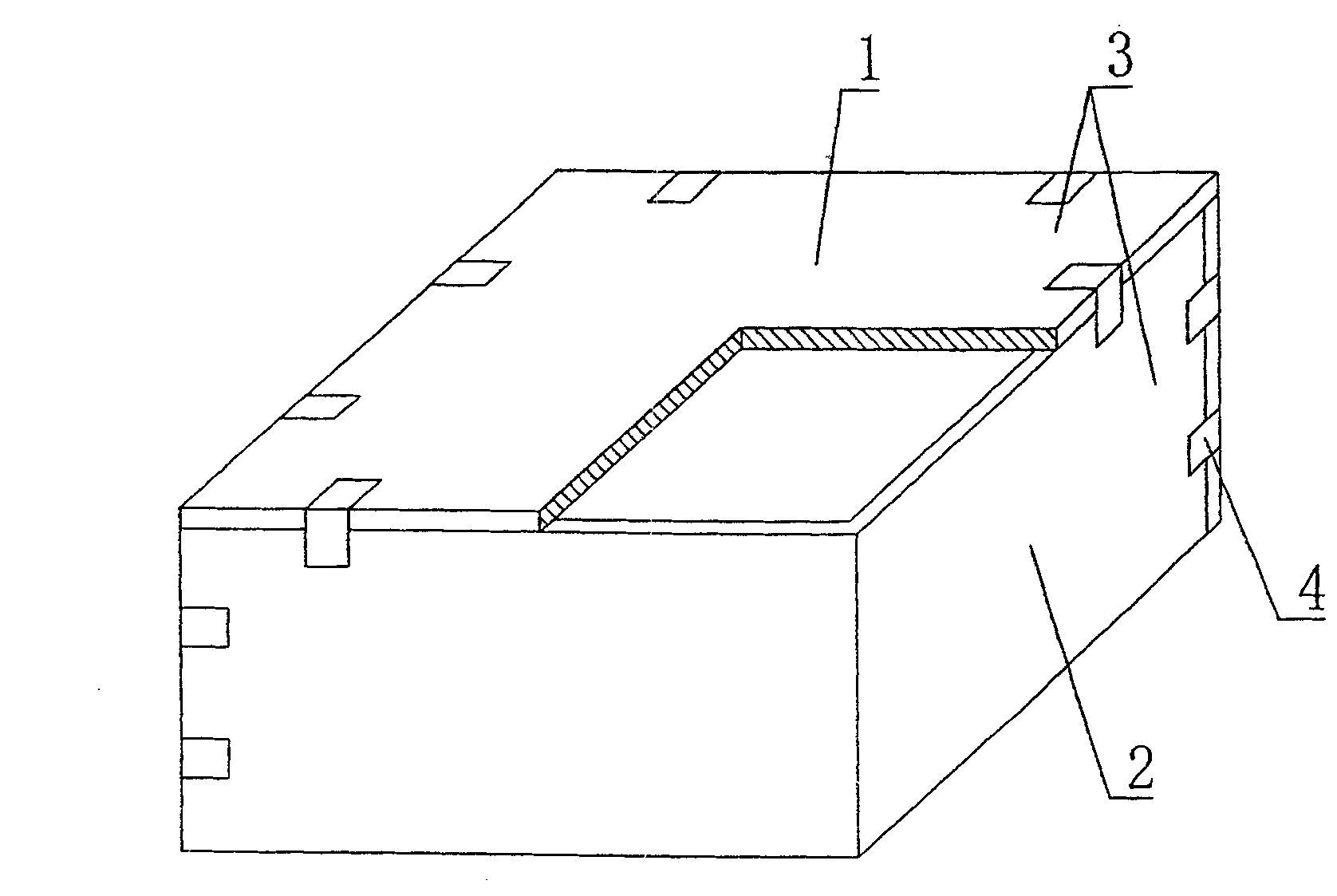 Cavity form component for concrete filling