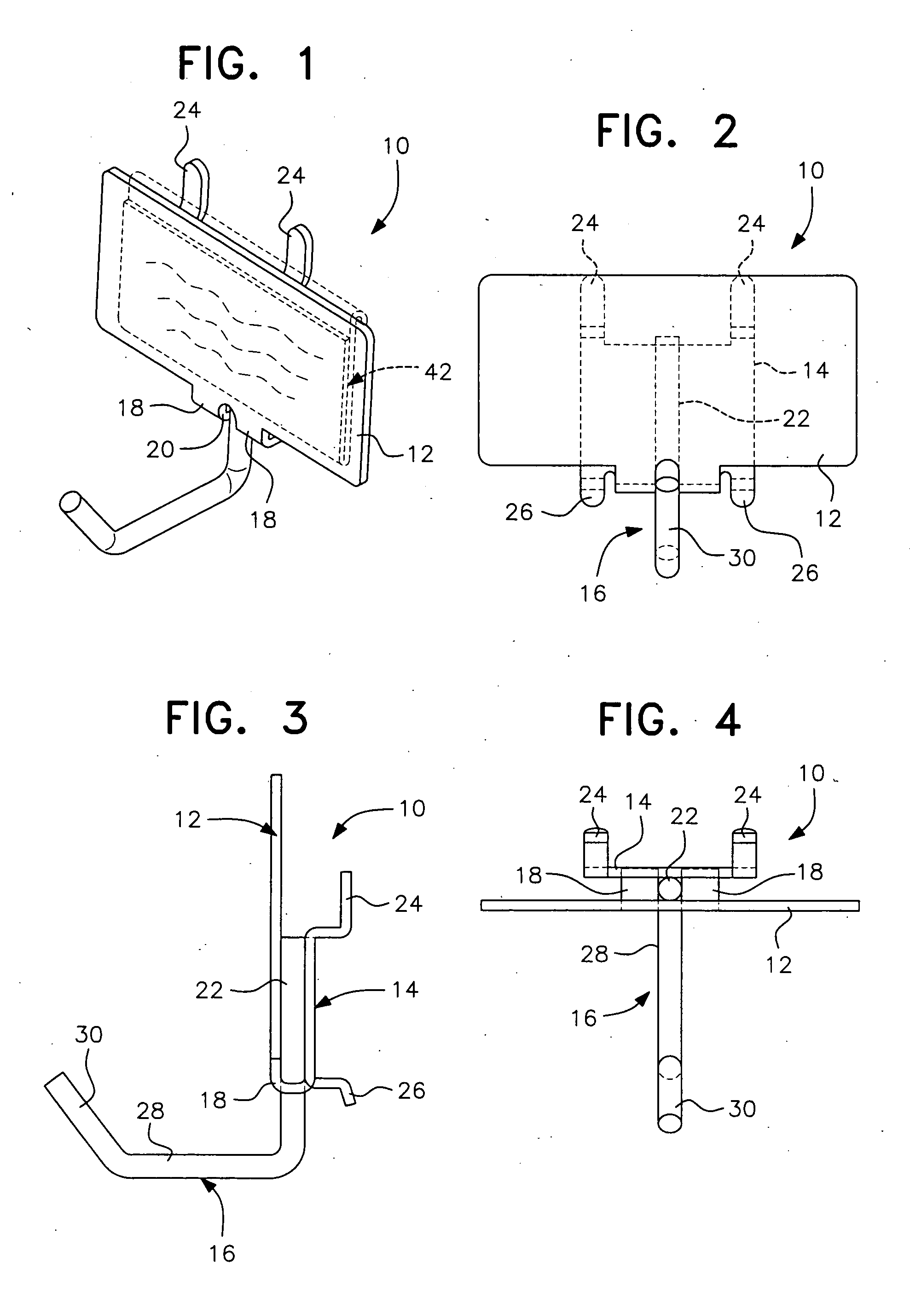 Scanner plate hook and hook back plate for perforated boards