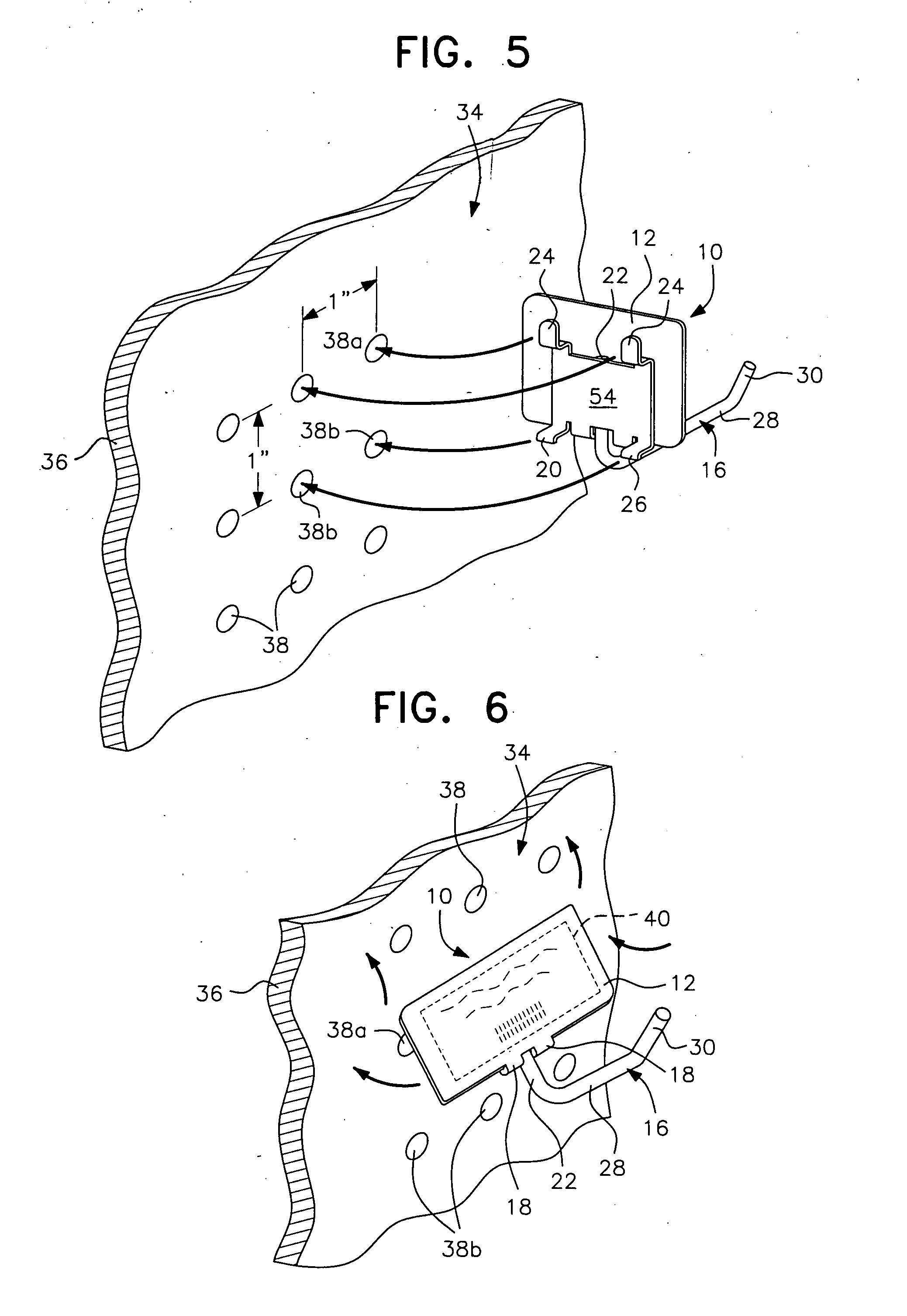 Scanner plate hook and hook back plate for perforated boards