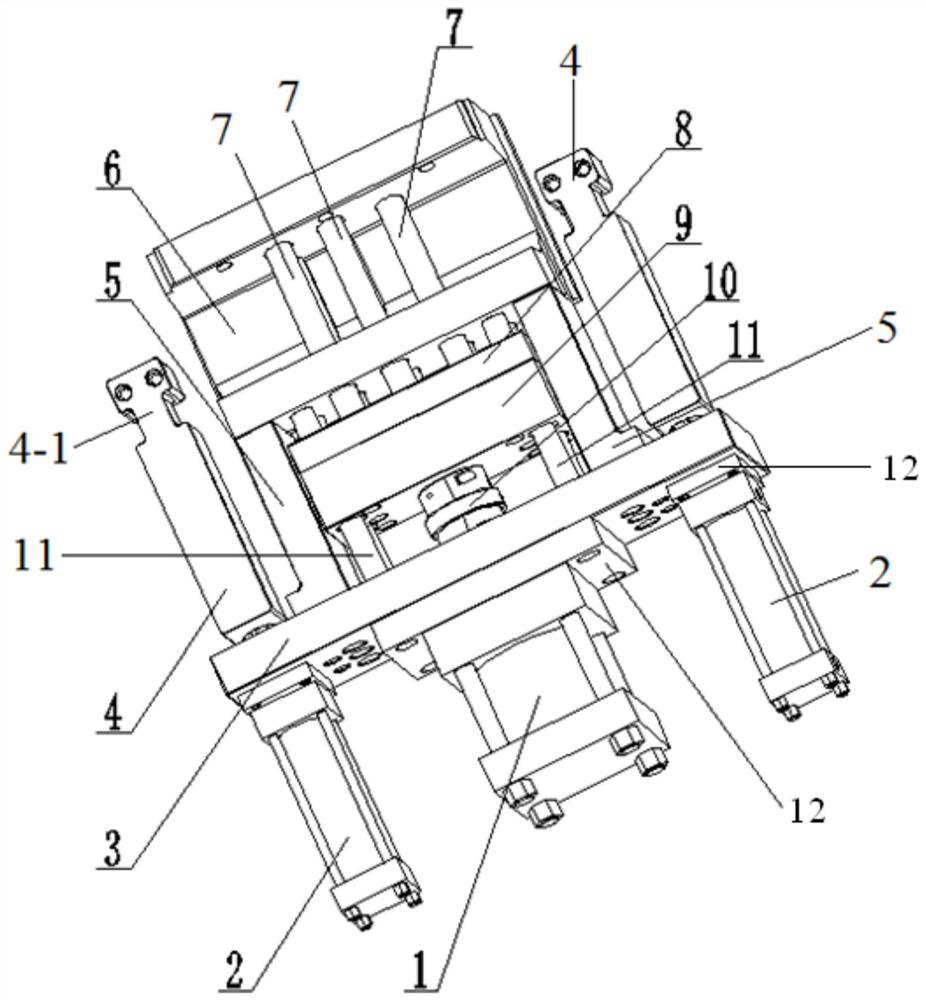 Local loading forced feeding and core pulling device of large aluminum alloy extrusion casting mold