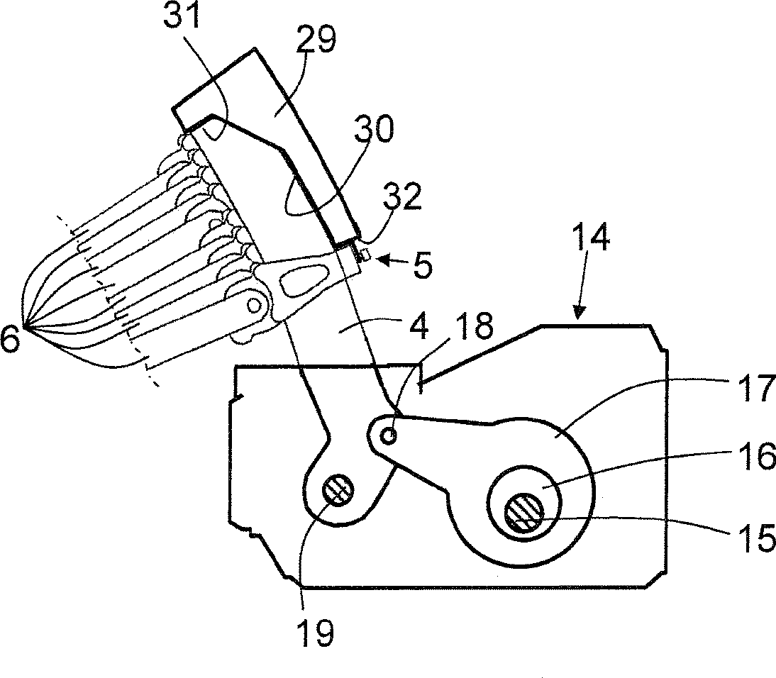 Shed-forming device for a weaving machine