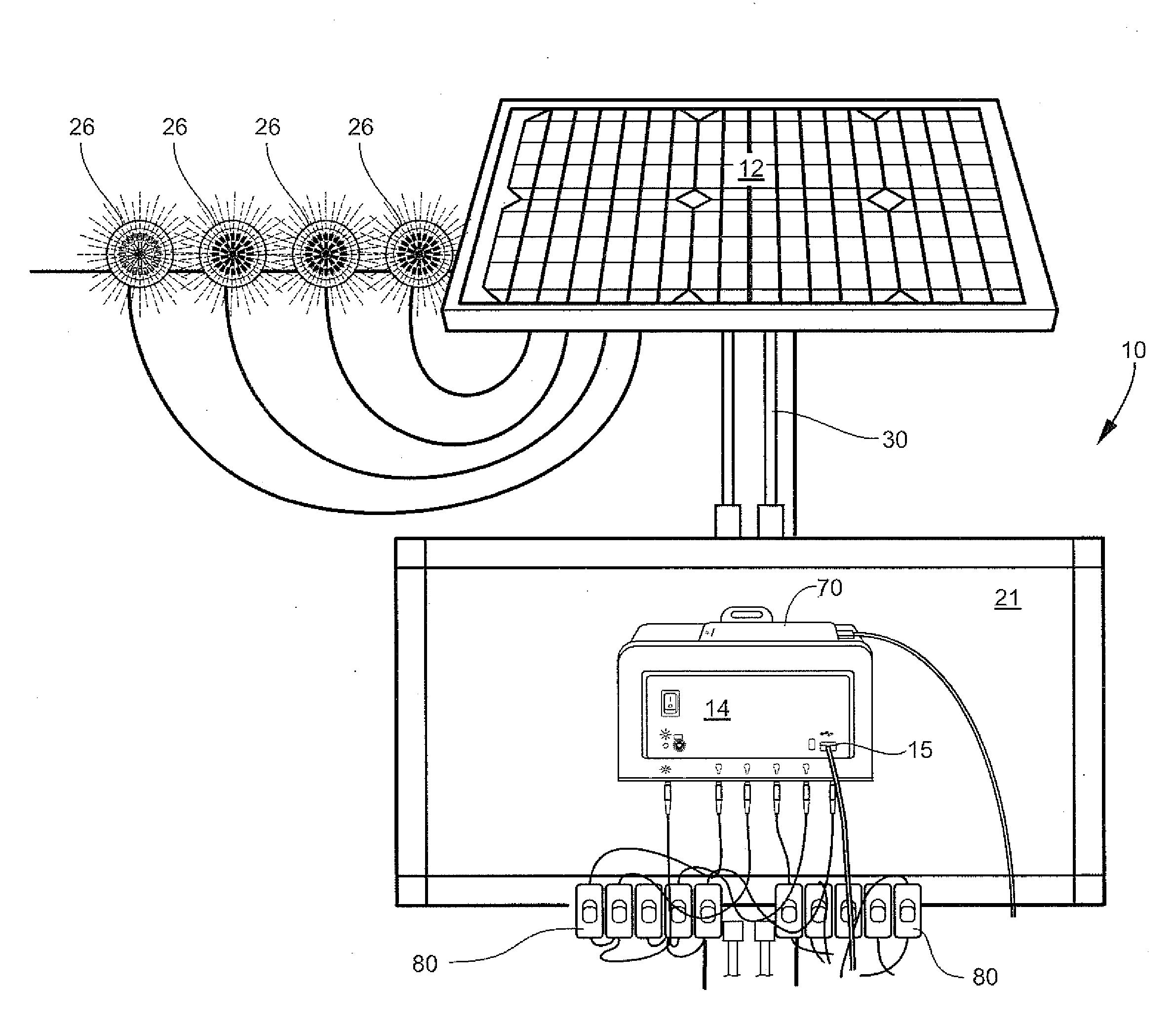 Portable solar panel power source