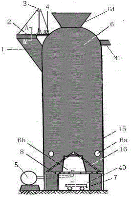 Dry distillation carbonizing treatment system for urban and rural lightweight wastes