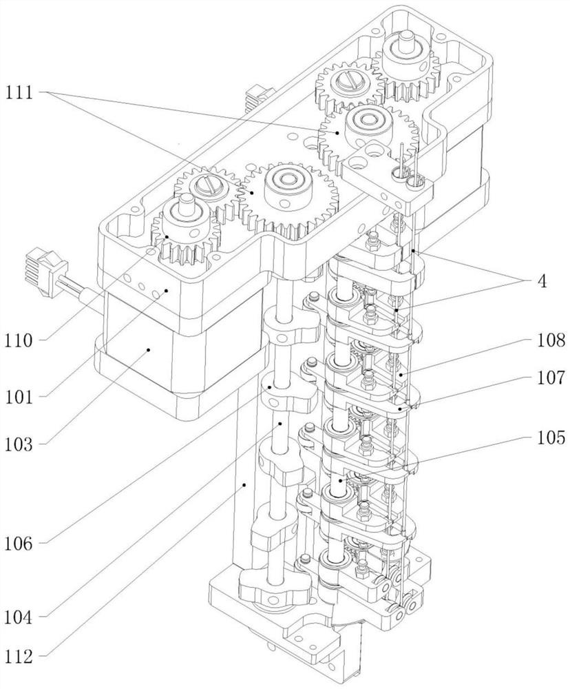 Double-color bead embroidery device on embroidery machine