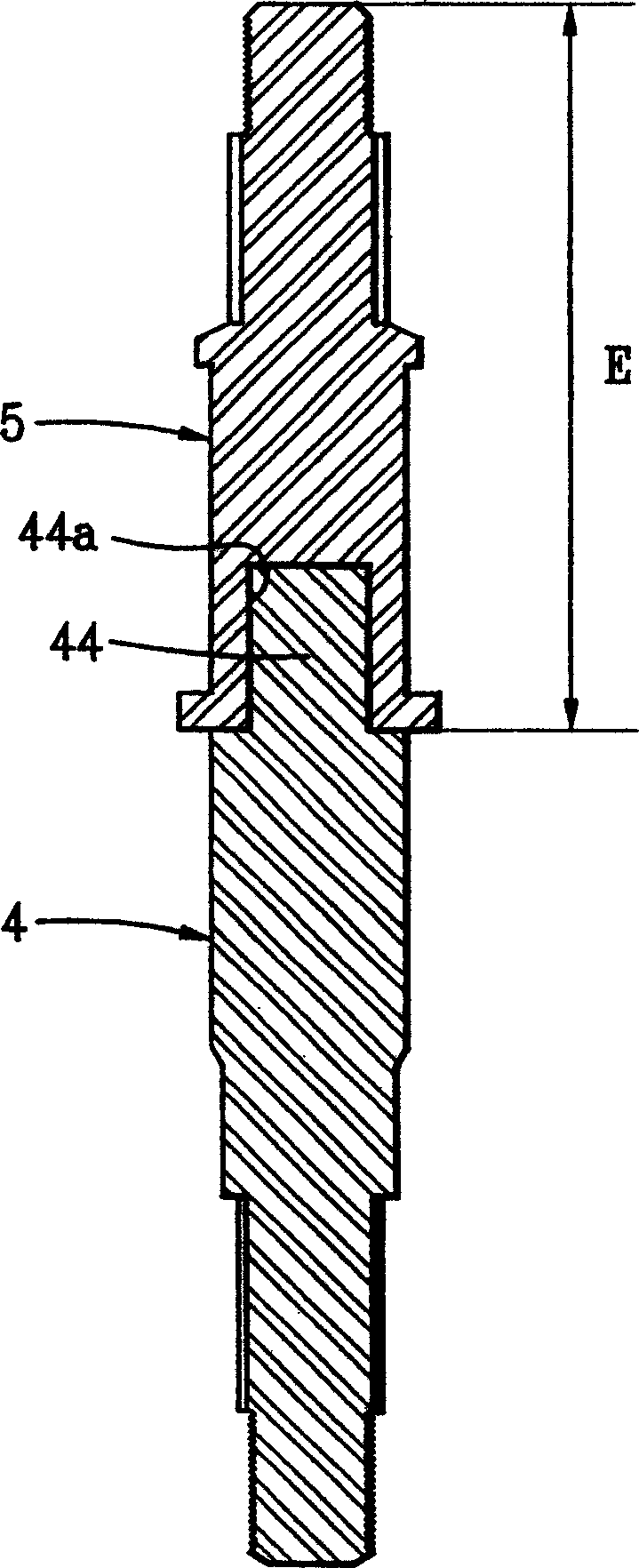 Manufacturing method of actuating shaft for washing machine