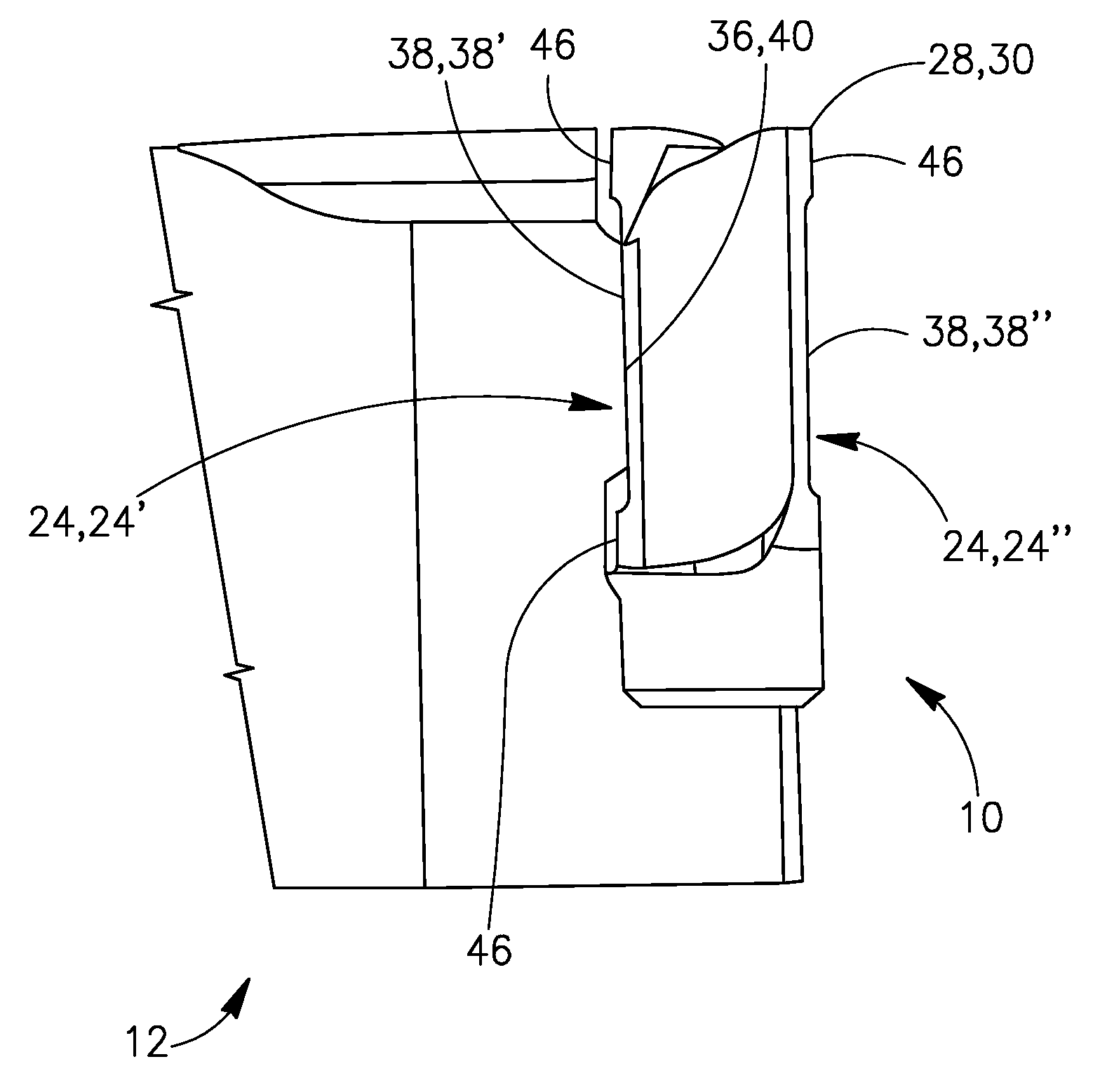 Cutting Insert Having Recessed Planar Portion and Cutting Tool Therefor