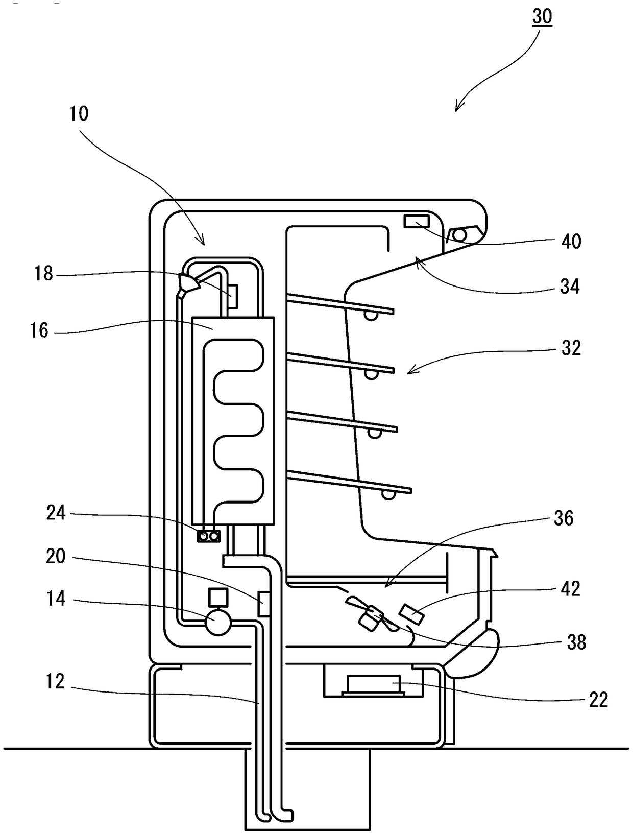 Cooling storage control device and control method