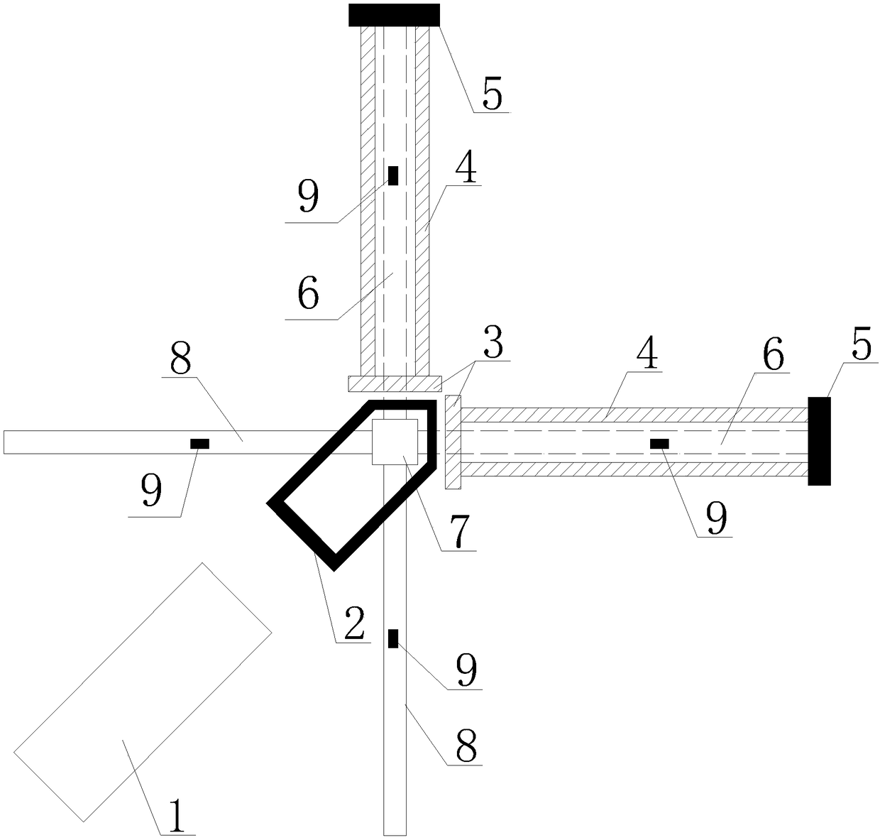 True biaxial dynamic stretching experiment apparatus