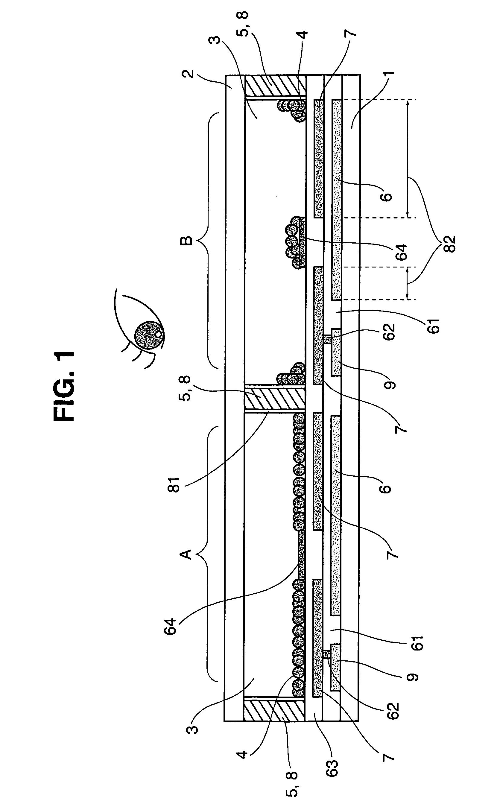 Display device employing electrophoretic migration