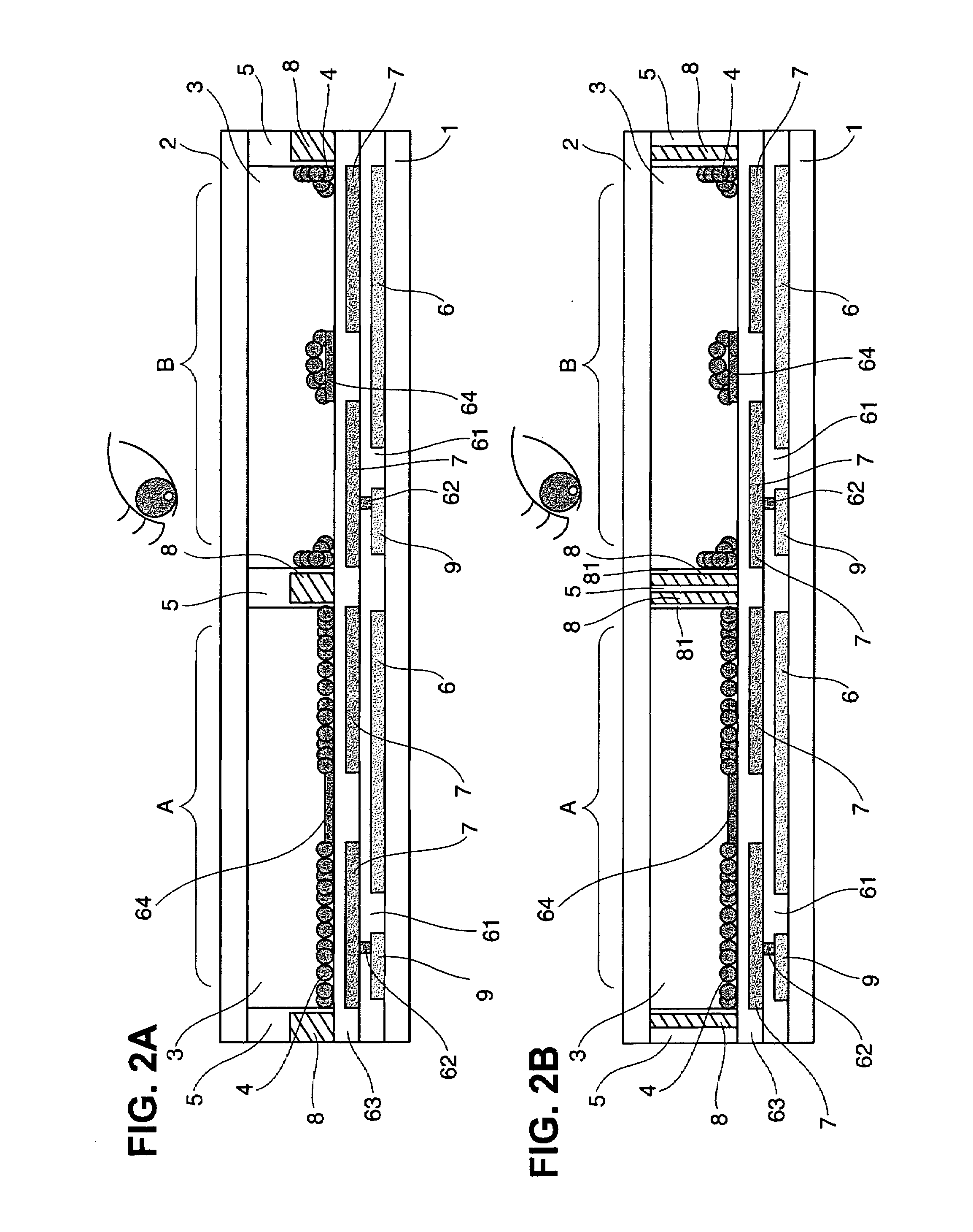 Display device employing electrophoretic migration