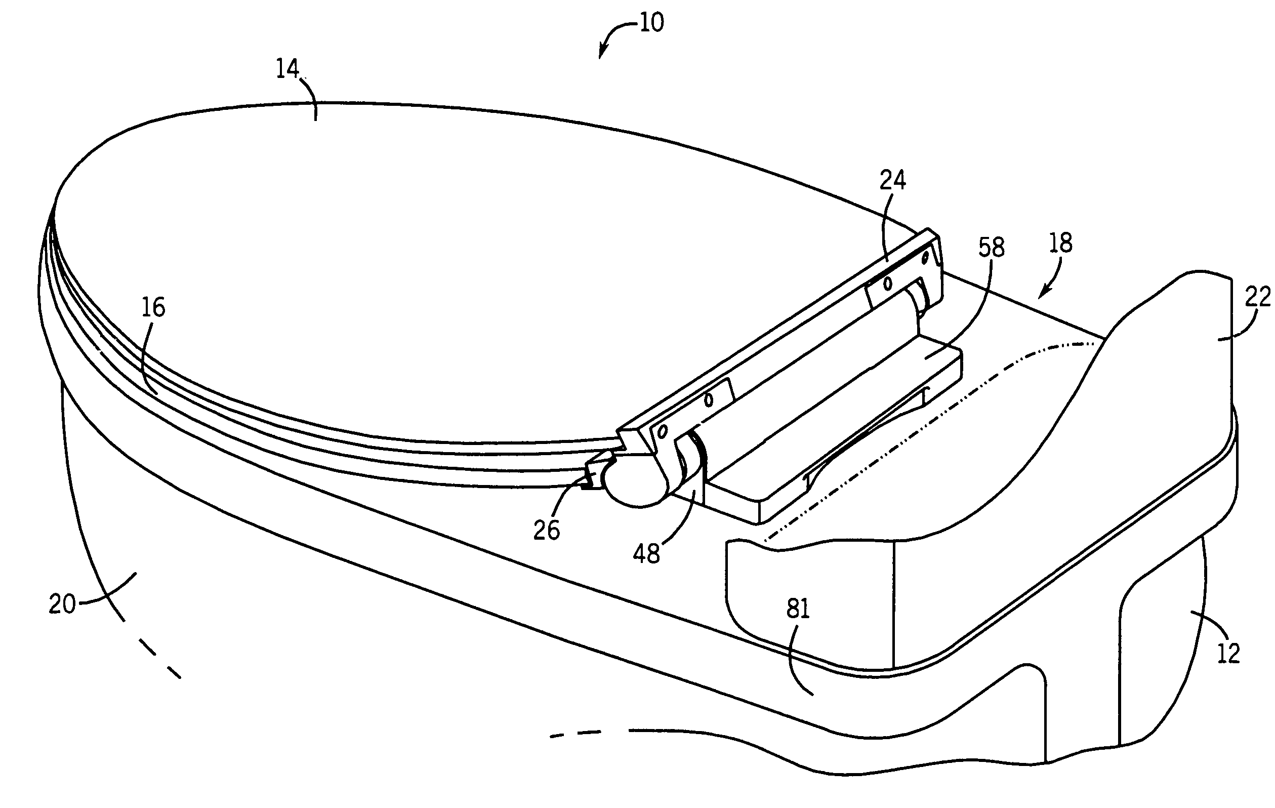 Releasable toilet seat assembly