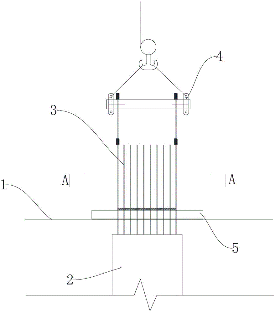 Clamping plate type reinforcing cage mounting platform