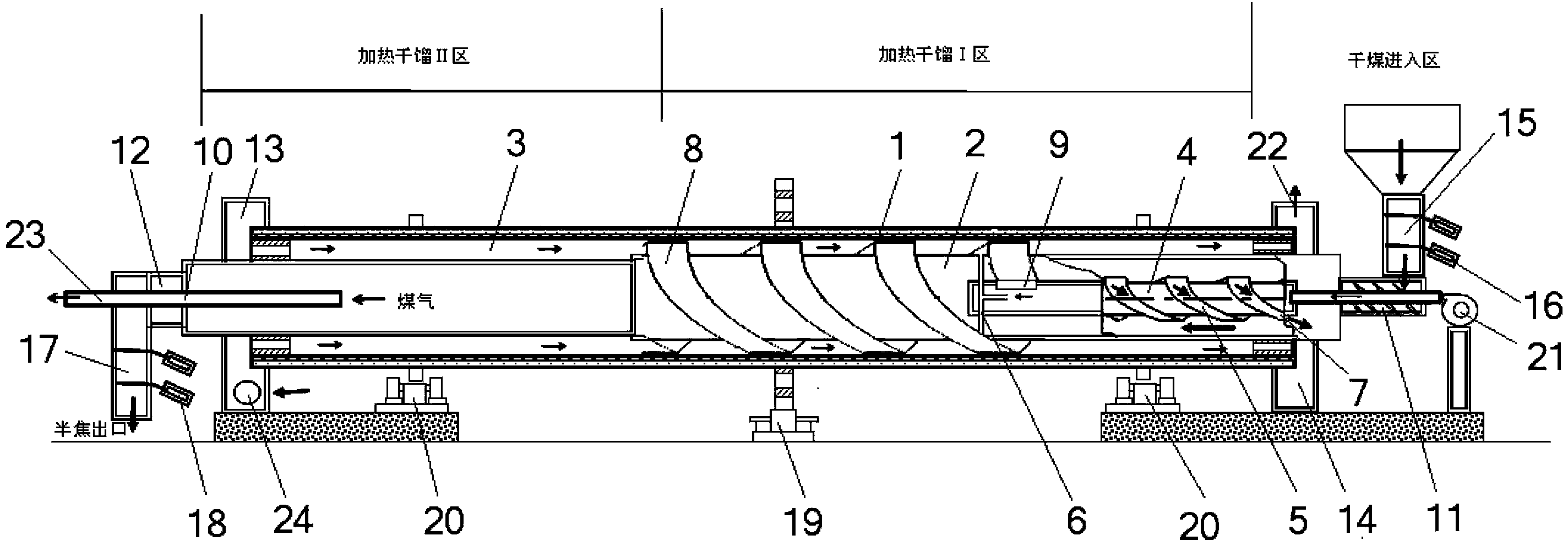 Coal dry distillation method and device for realizing same