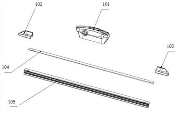 Automatic assembling system and method for automobile boneless windshield wiper