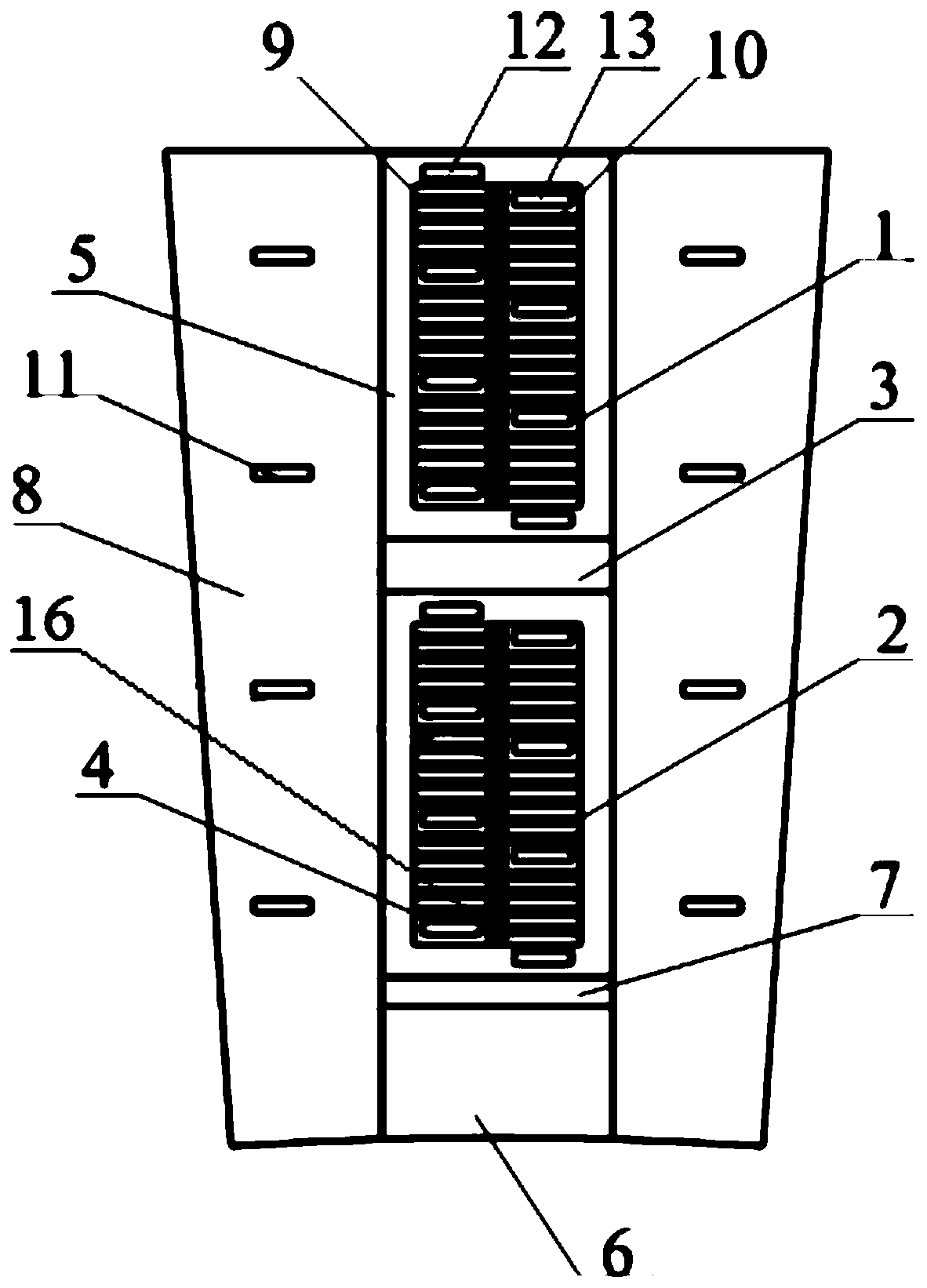 Large Synchronous Motor Stator Cooling Structure