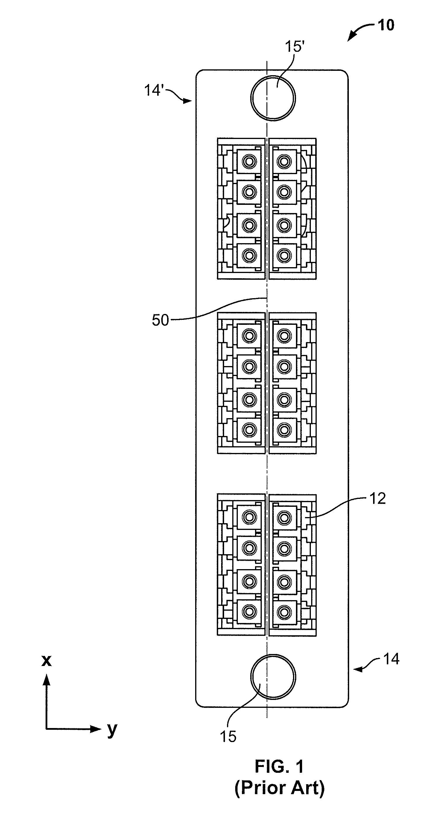 Mounting panel, system and method for high density fiber optic applications