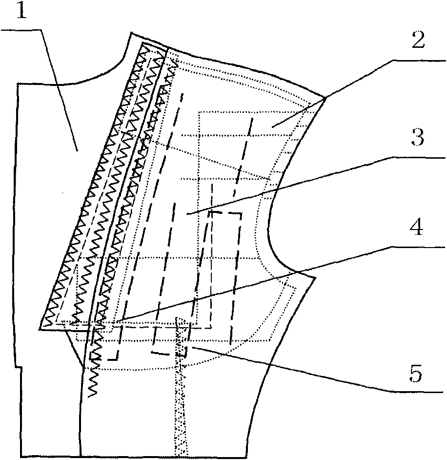 Method for attaching chest pieces on suits for men