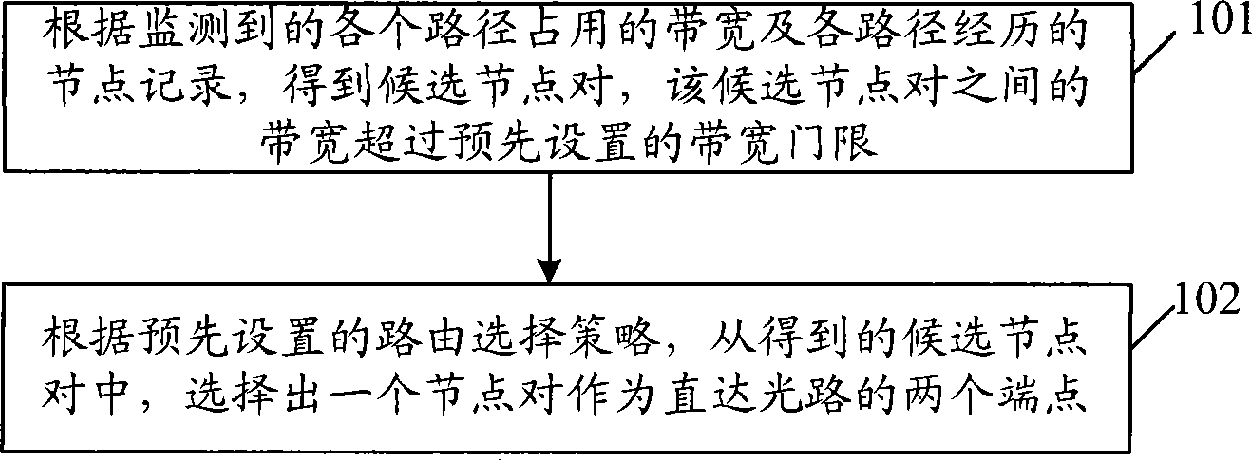 Method and server for determining through optical path and system for establishing through optical path