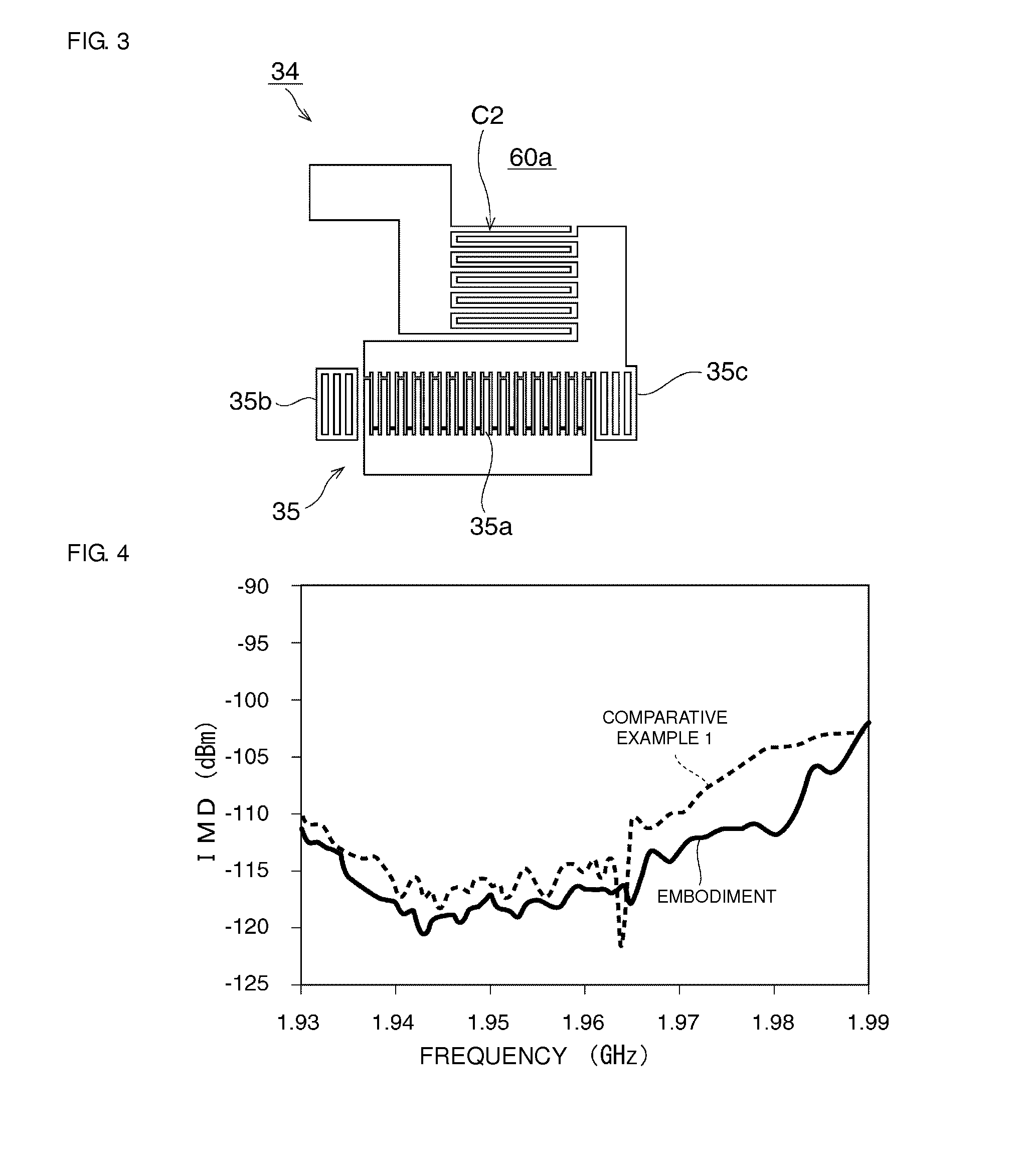 Elastic wave splitter having a resonant circuit between an antenna terminal and ground