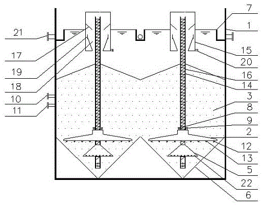 Biological aerated filter for automatically and continuously cleaning filter materials