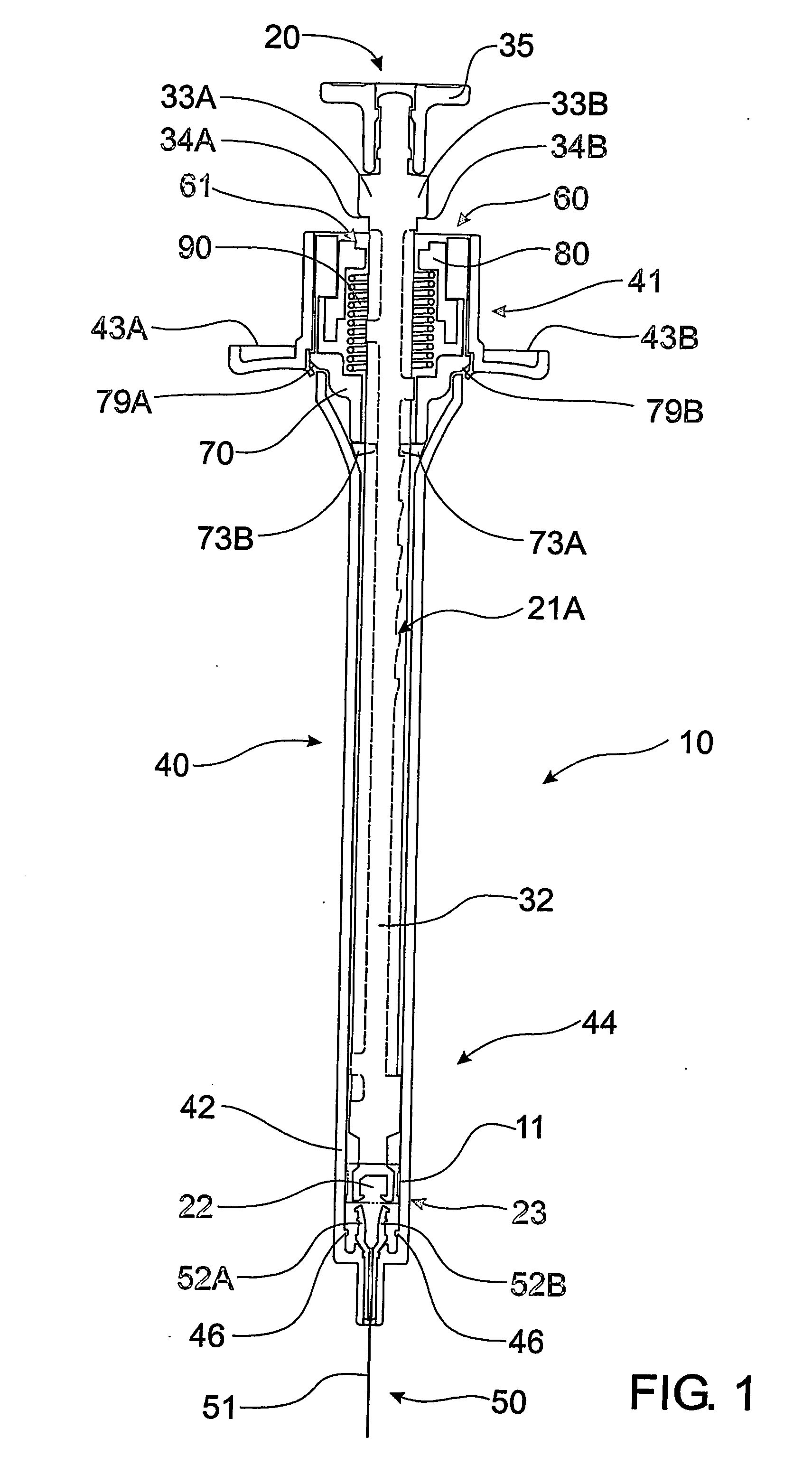 Syringe spring retainer