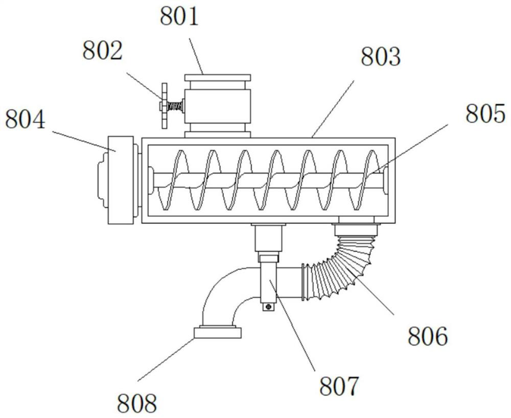 Anti-blocking concrete pipe pile material making and pouring device