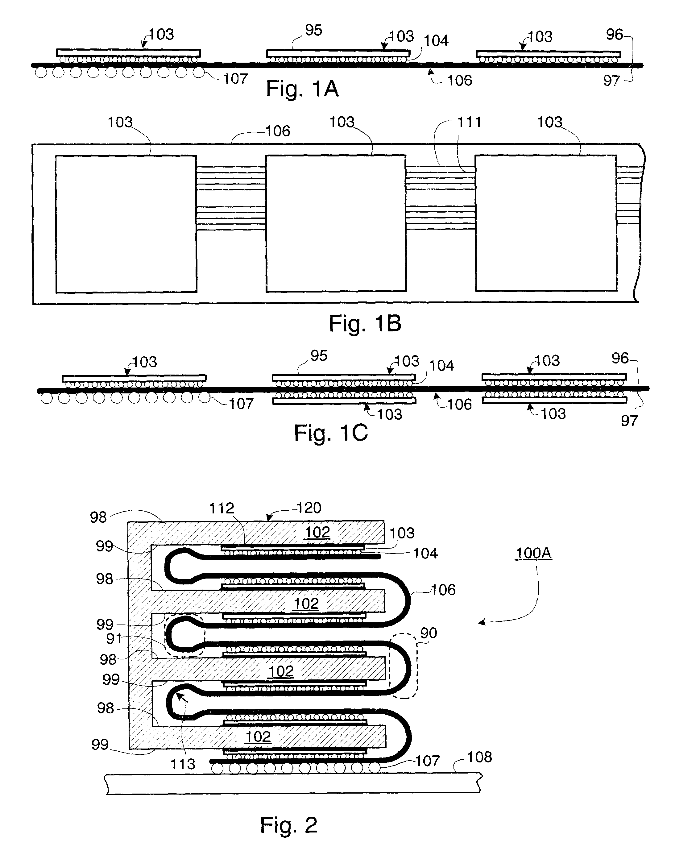 Method and Structure for Connecting, Stacking, and Cooling Chips on a Flexible Carrier