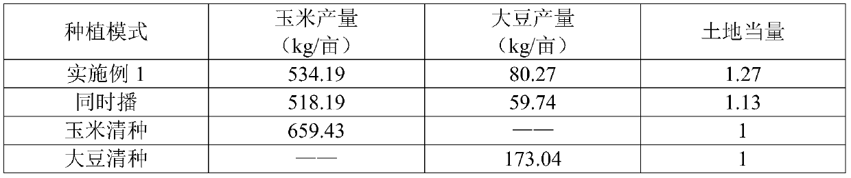 A kind of planting method of interplanting soybean with corn