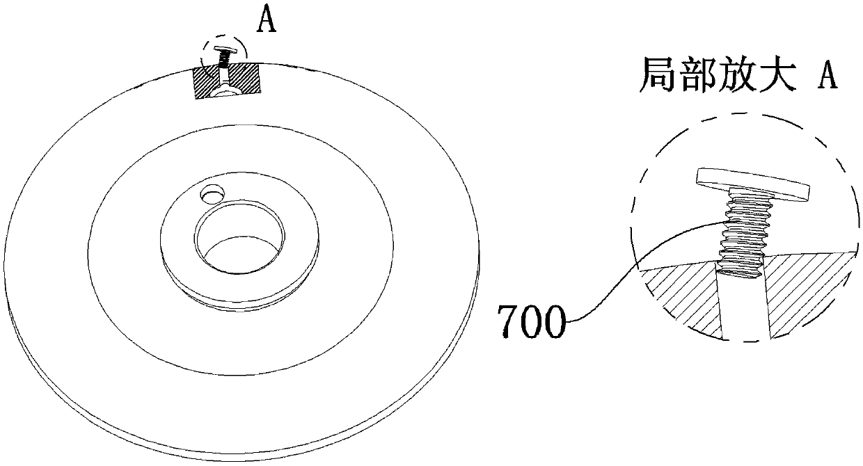 Bar material feeding device with hanging head