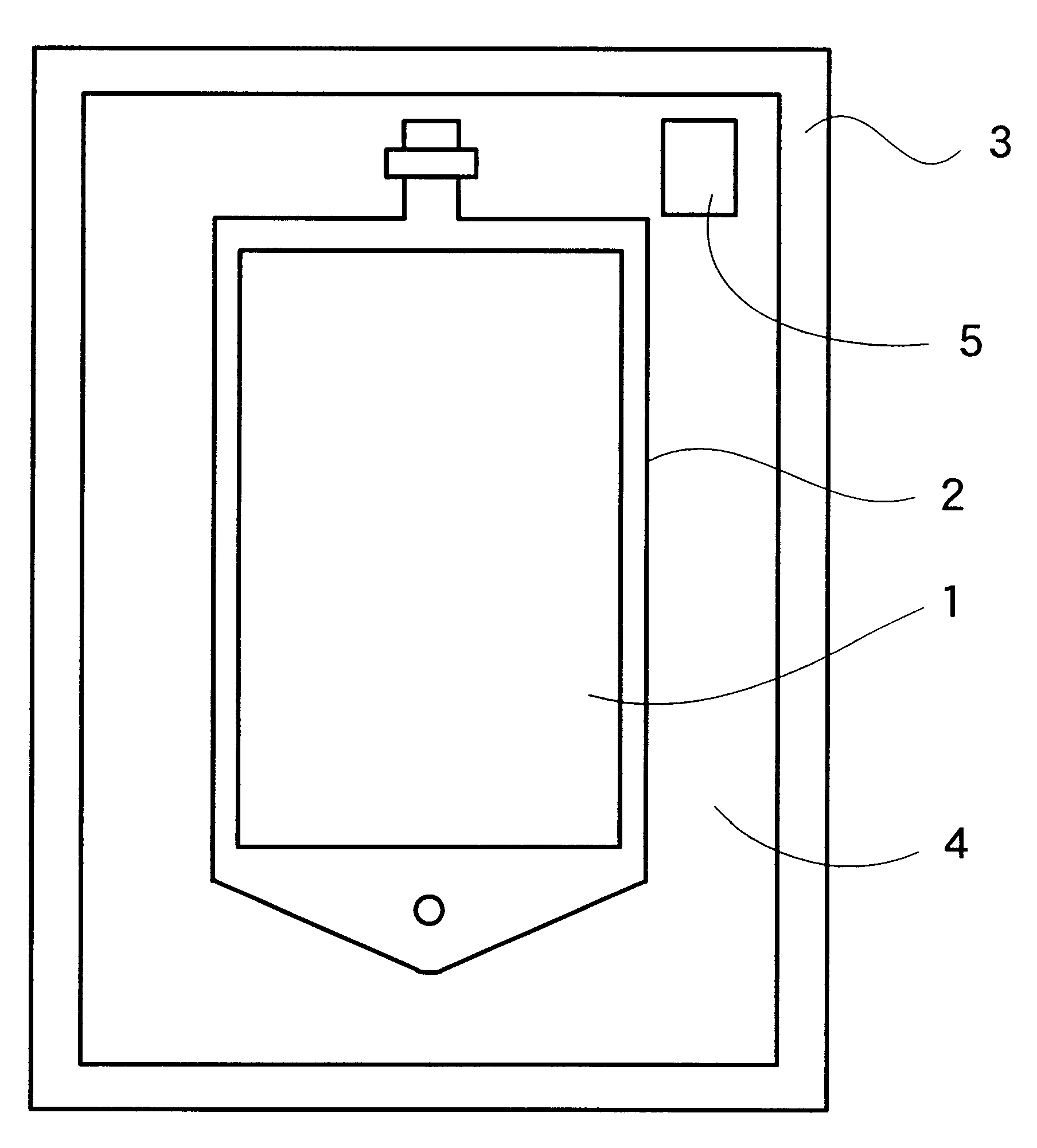 Package for container of liquid medicine containing bicarbonate and pH indicator