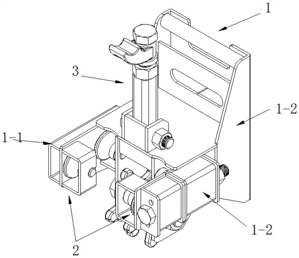 Wall-attached guide device capable of being quickly disassembled and assembled