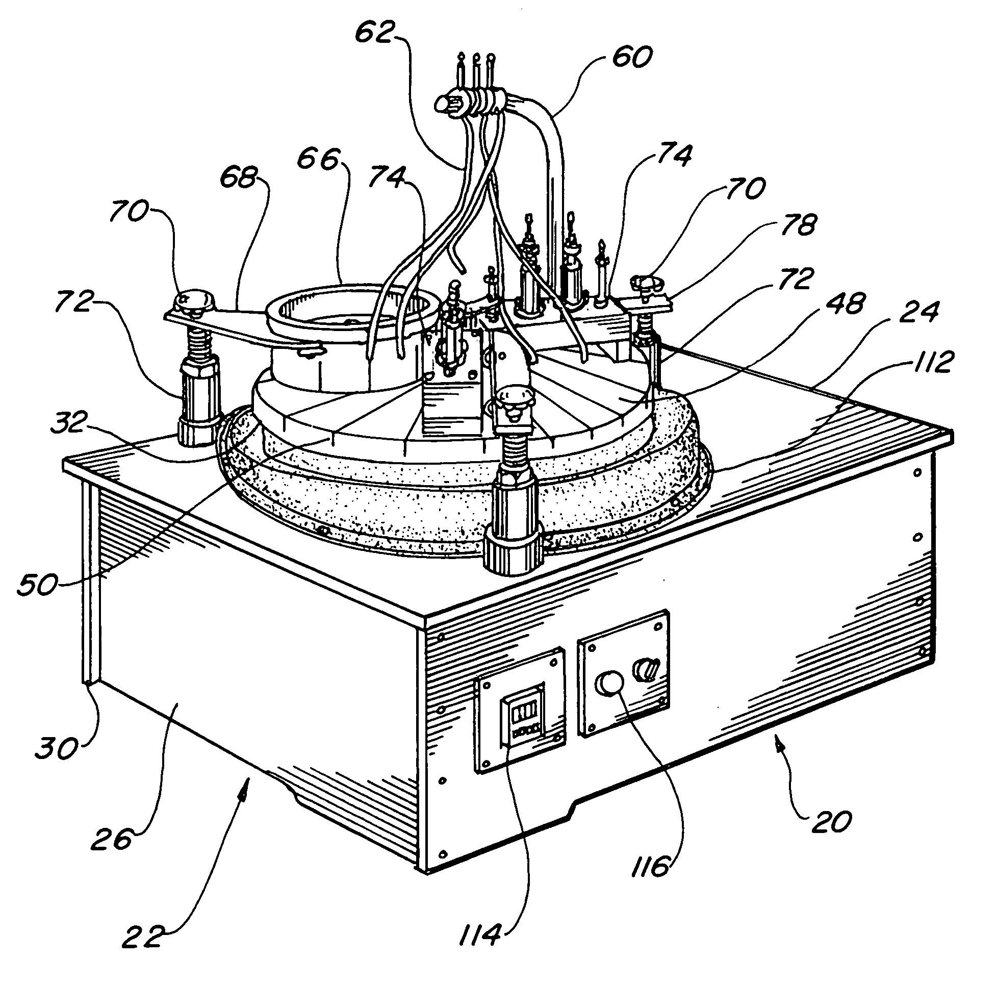 Reciprocal blade lapping machine