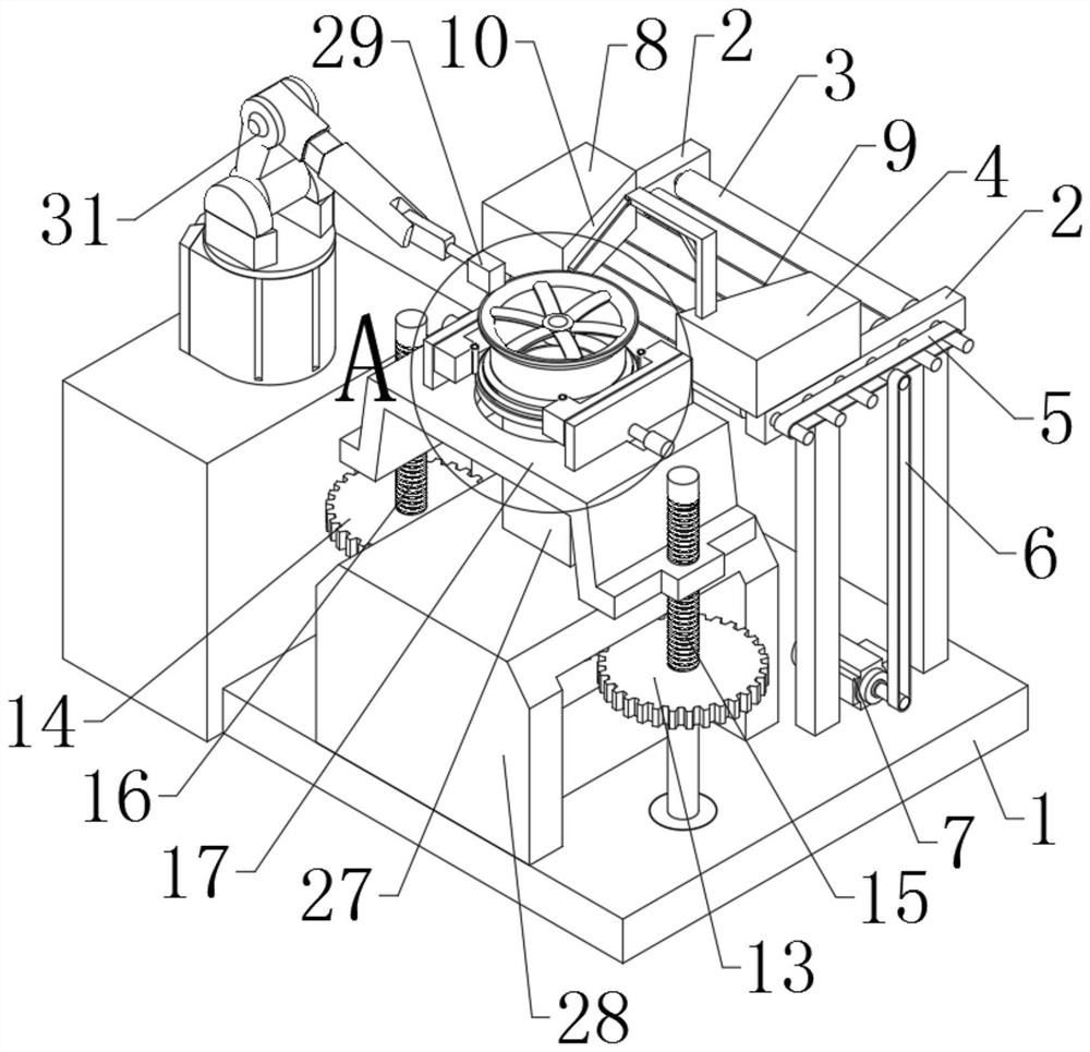 Device for detecting deformation of outer edge of hub blank