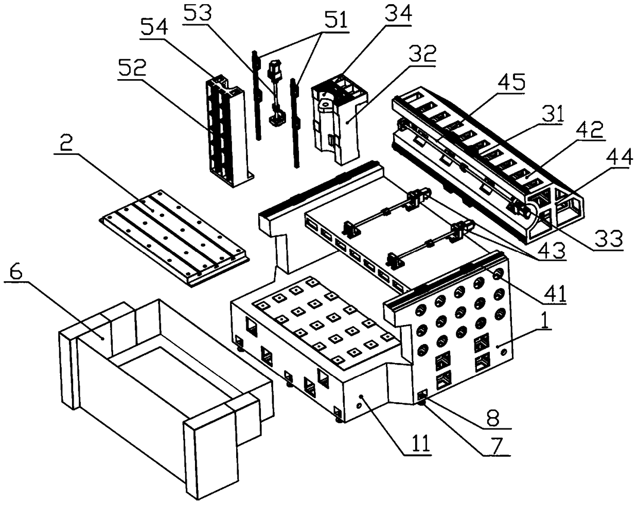 Bridge type EDM machine tool