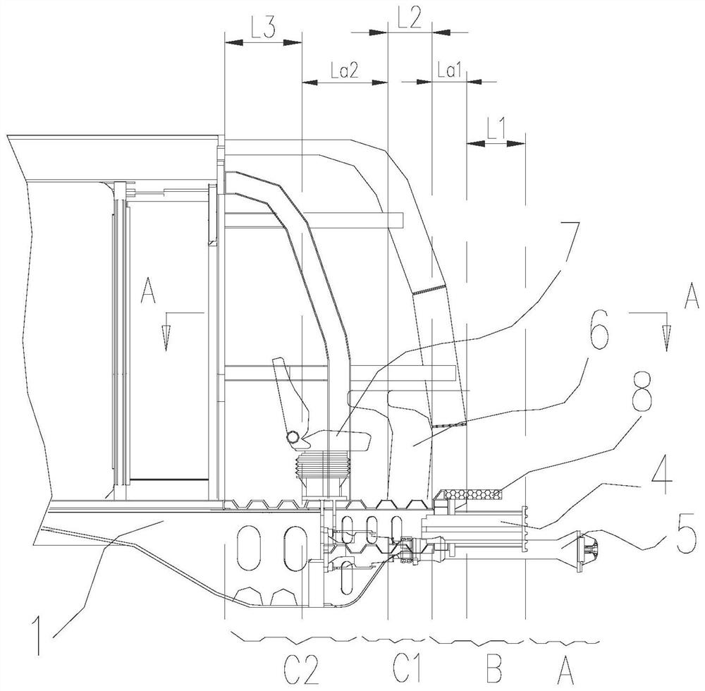 A rail vehicle front end structure