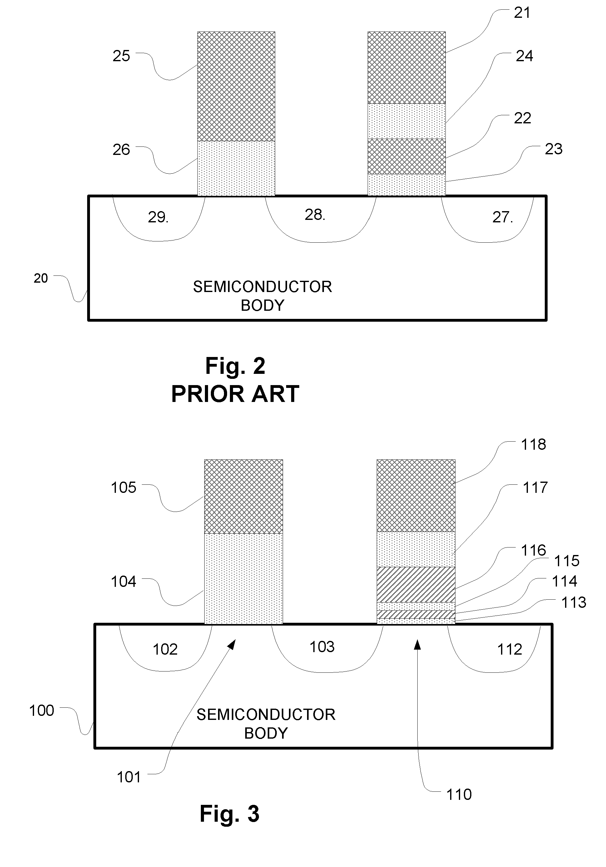 Bandgap engineered charge trapping memory in two-transistor nor architecture