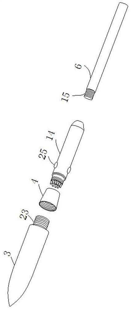 A component combination for writing calligraphy efficiently and its application method