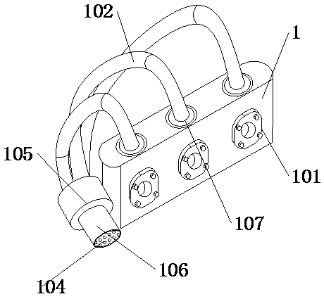 Segmented exhaust device