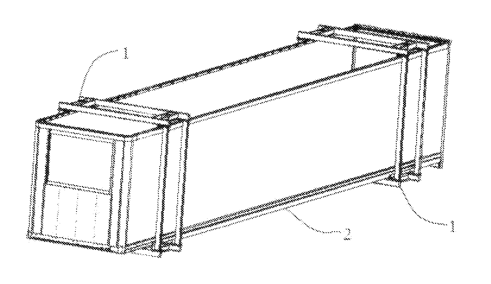 Container-transporting frame and method of installing a container in a frame