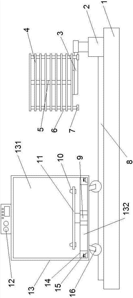 Baking device for curing SMD LED glue and method thereof