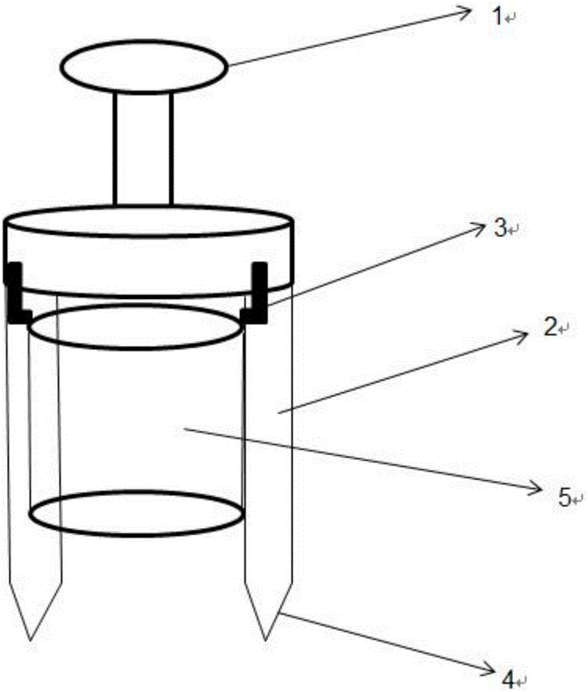 Clamping slot type cutting ring soil sampler