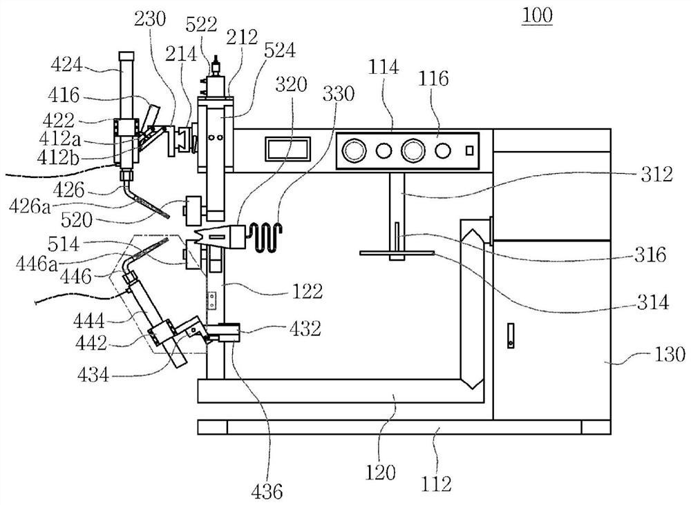 Inflatable structure welding device