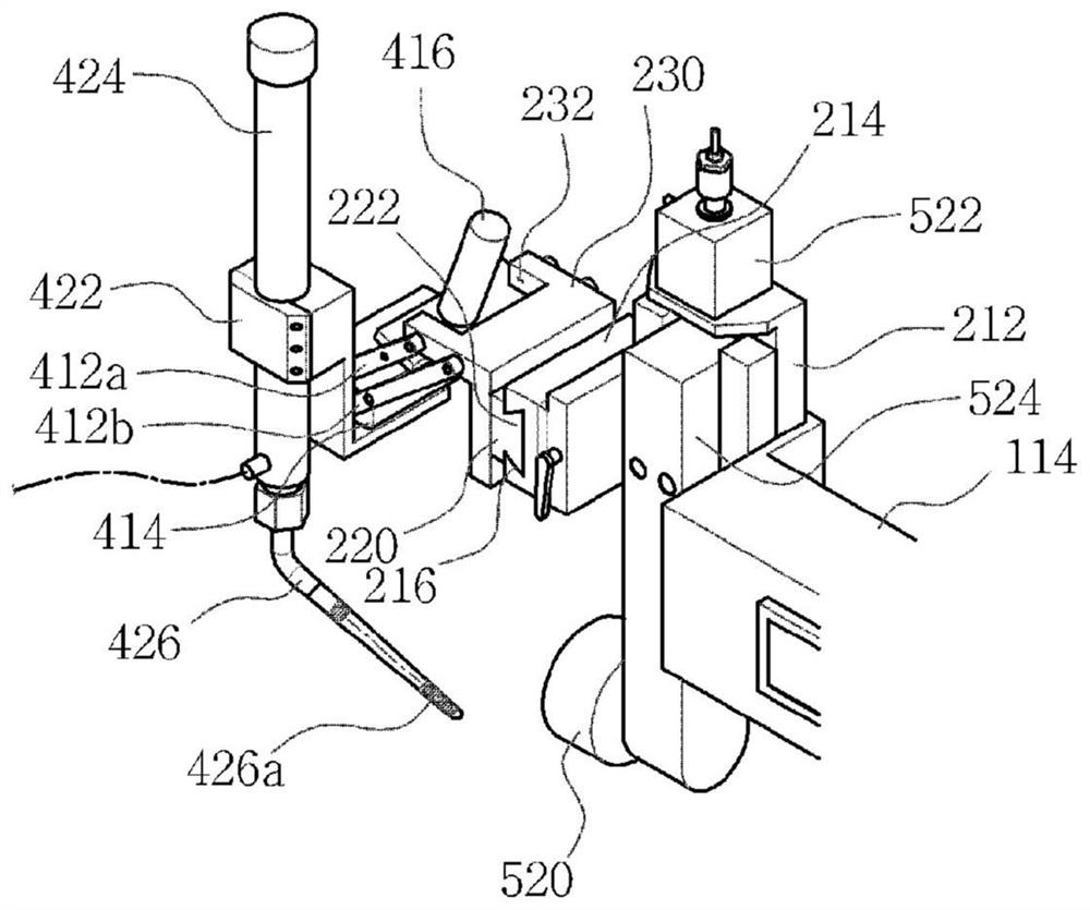 Inflatable structure welding device