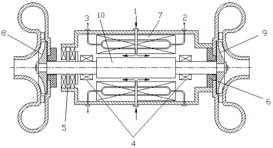 A centrifugal compressor or air blower for high speed motor