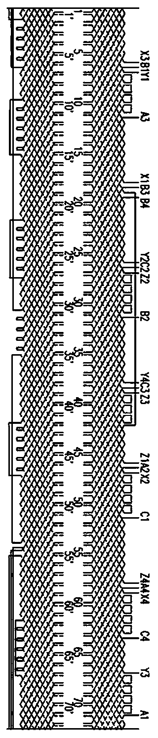 Connecting method of non-60-degree phase belt symmetric windings