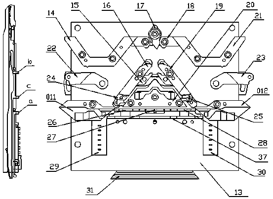 Knitting device and method of computerized flat knitting machine